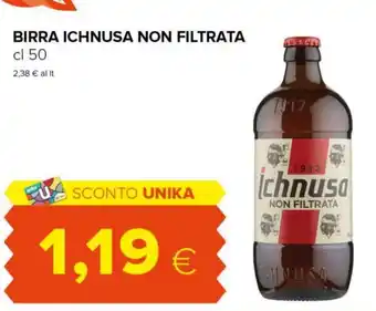 Tigre BIRRA ICHNUSA NON FILTRATA cl 50 offerta