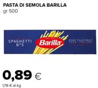 Tigre PASTA DI SEMOLA BARILLA gr 500 offerta