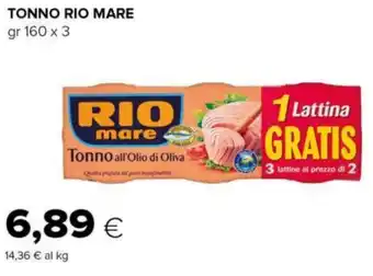 Tigre TONNO RIO MARE gr 160 x 3 offerta