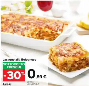 Carrefour Market Lasagne alla Bolognese offerta