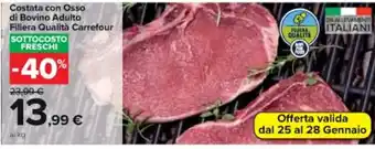 Carrefour Market Costata con Osso di Bovino Adulto Filiera Qualità Carrefour offerta