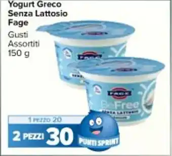 Carrefour Market Yogurt Greco Senza Lattosio Fage Gusti Assortiti 150 g offerta