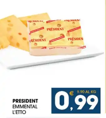 SeBón Supermercati PRESIDENT EMMENTAL offerta