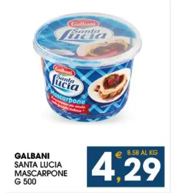 SeBón Supermercati GALBANI SANTA LUCIA MASCARPONE G 500 offerta