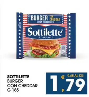 SeBón Supermercati SOTTILETTE BURGER CON CHEDDAR G 185 offerta