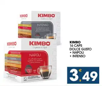 SeBón Supermercati KIMBO 16 CAPS DOLCE GUSTO offerta