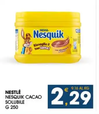 SeBón Supermercati NESTLÉ NESQUIK CACAO SOLUBILE G 250 offerta