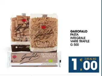 SeBón Supermercati GAROFALO PASTA INTEGRALE VARIE TRAFILE G 500 offerta