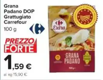 Carrefour Market Grana Padano DOP Grattugiato Carrefour 100 g offerta
