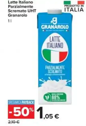 Carrefour Market Latte Italiano Parzialmente Scremato UHT Granarolo 1 l offerta