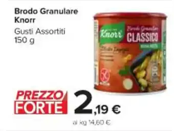 Carrefour Market Brodo Granulare Knorr Gusti Assortiti 150 g offerta