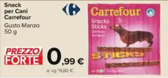 Carrefour Market Snack per Cani Carrefour Gusto Manzo 50 g offerta