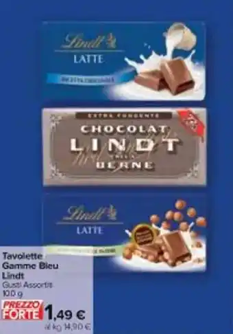 Carrefour Market Tavolette Gamme Bleu Lindt Gusti Assortiti 100 g offerta