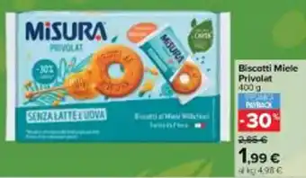 Carrefour Market Biscotti Miele Privolat 400 g offerta
