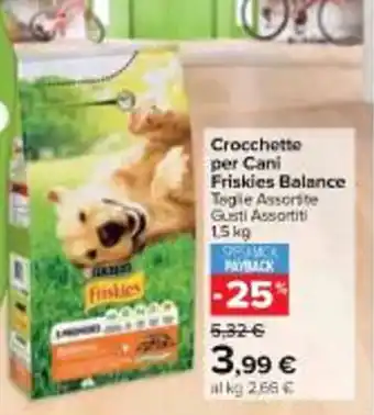 Carrefour Market Crocchette per Cani Friskies Balance 1,5 kg offerta