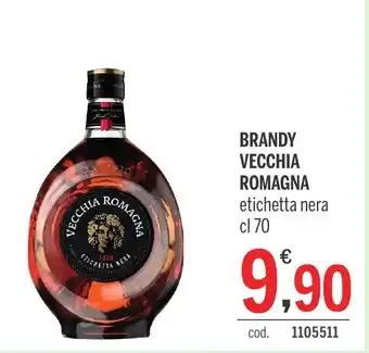 BRANDY VECCHIA ROMAGNA etichetta nera cl 70