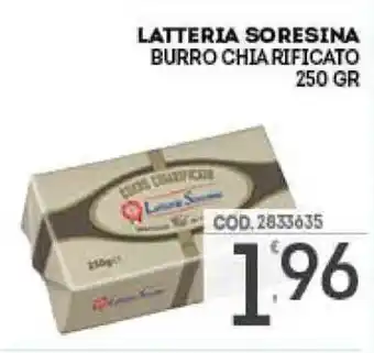 Eurocash Latteria Soresina Burro Chia Rificato 250gr offerta