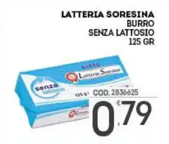 Eurocash Latteria Soresina Burro senza lattosio 125gr offerta