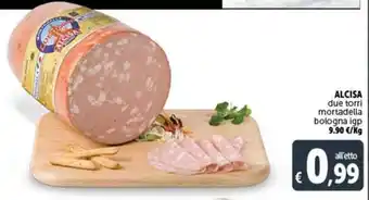 Deco Supermercati ALCISA due torri mortadella bologna igp offerta