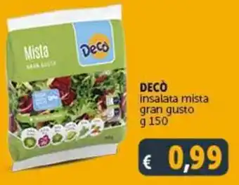 Deco Supermercati DECO insalata mista gran gusto g150 offerta