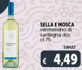 Deco Supermercati SELLA E MOSCA vermentino di sardegna doc cl 75 offerta