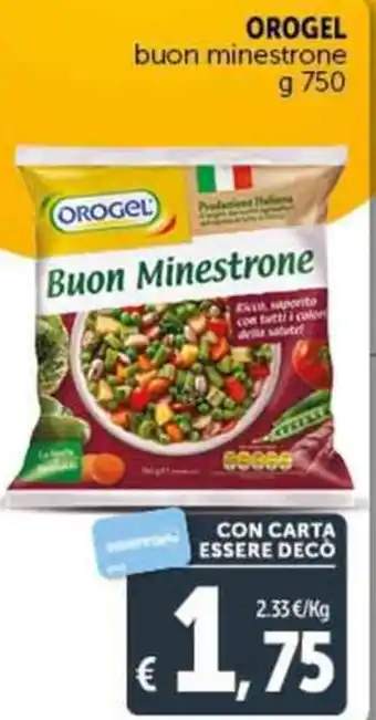 Deco Supermercati OROGEL buon minestrone g 750 offerta