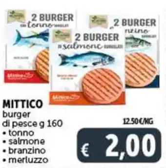 Deco Supermercati MITTICO burger di pesce g 160 offerta