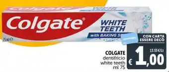 Deco Supermercati COLGATE dentifricio white teeth ml 75 offerta