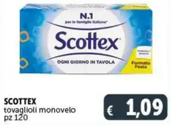 Deco Supermercati SCOTTEX tovaglioli monovelo pz 120 offerta