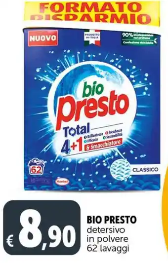 Deco Supermercati BIO PRESTO detersivo in polvere 62 lavaggi offerta