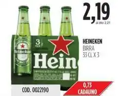 Carico Cash & Carry HEINEKEN BIRRA 33 CL X 3 offerta
