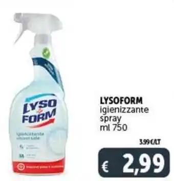 Deco Supermercati LYSOFORM igienizzante spray ml 750 offerta