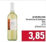 LE VIE DELL'UVA Vermentino di Sardegna DOC cl 75