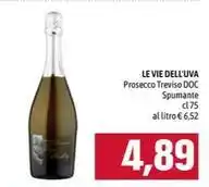 Emisfero LE VIE DELL'UVA Prosecco Treviso DOC Spumante cl 75 offerta