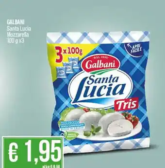 In Coop GALBANI Santa Lucia Mozzarella 100 g x3 offerta