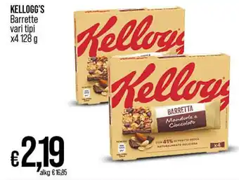 In Coop KELLOGG'S Barrette vari tipi x4 128 g offerta