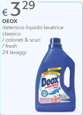 Acqua & Sapone DEOX detersivo liquido lavatrice classico / colorati & scuri / fresh offerta