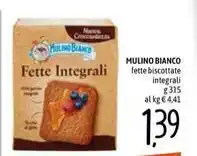 Emisfero MULINO BIANCO fette biscottate integrali offerta