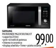 SAMSUNG MICROONDE MG23F301TAK/ET