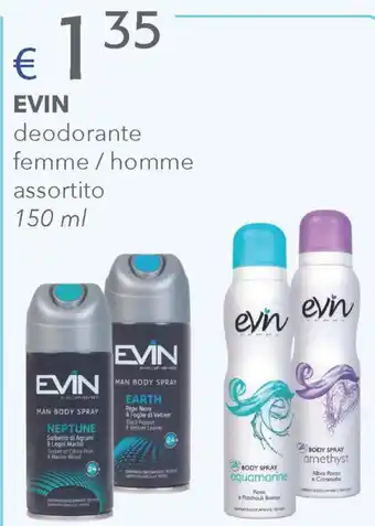Acqua & Sapone EVIN deodorante femme /homme assortito 150 ml offerta