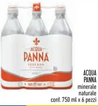 Conad PANNA ACQUA minerale naturale conf. 750 ml x 6 pezzi offerta