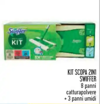 Conad KIT SCOPA 2IN1 SWIFFER 8 panni catturapolvere + 3 panni umidi offerta