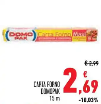 Conad CARTA FORNO DOMOPAK 15 m offerta