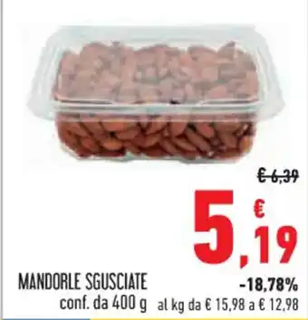 Conad MANDORLE SGUSCIATE conf. da 400 g offerta