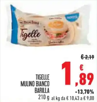 Conad TIGELLE MULINO BIANCO BARILLA 210 g offerta