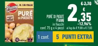 Conad PURE DI PATATE PFANNI in fiocchi conf. 75 g x 4 pezzi offerta