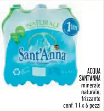 Conad ACQUA SANT'ANNA minerale naturale,frizzante conf. 1 l x 6 pezzi offerta