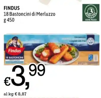 Famila FINDUS 18 Bastoncini di Merluzzo g 450 offerta
