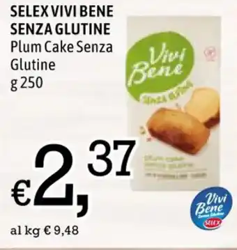 SELEX VIVI BENE SENZA GLUTINE Plum Cake Senza Glutine g 250