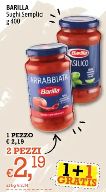 Famila BARILLA Sughi Semplici g 400 offerta